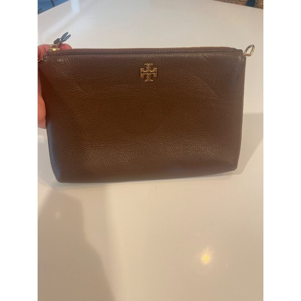 Tori Burch Wristlet Brown Leather - Picture 2 of 12